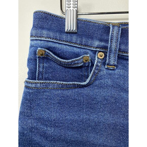 J.Crew Stovepipe Fair Trade Jeans Womens Mid Rise Straight Frayed Hem Denim 28P‎ - Picture 3 of 6